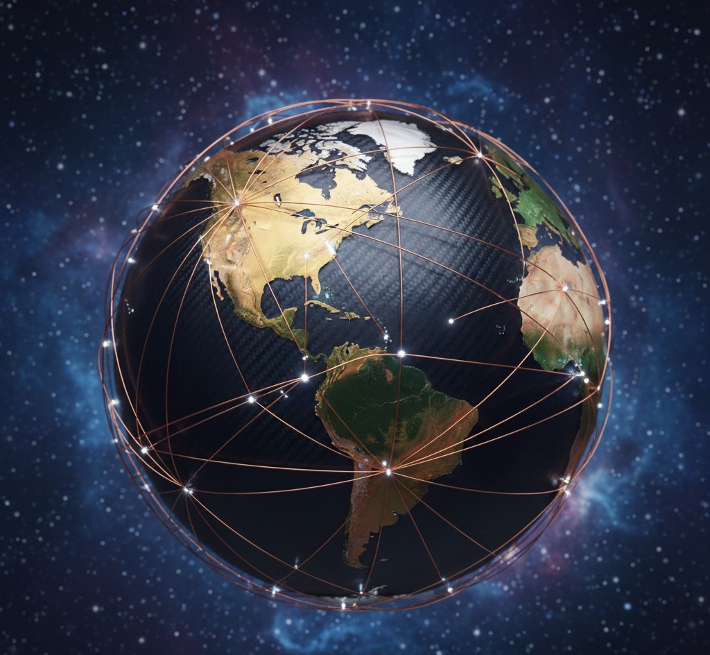 An illustrative graphic representing the Zeus Dynamo global supply chain and our network of trusted, top-tier component suppliers.