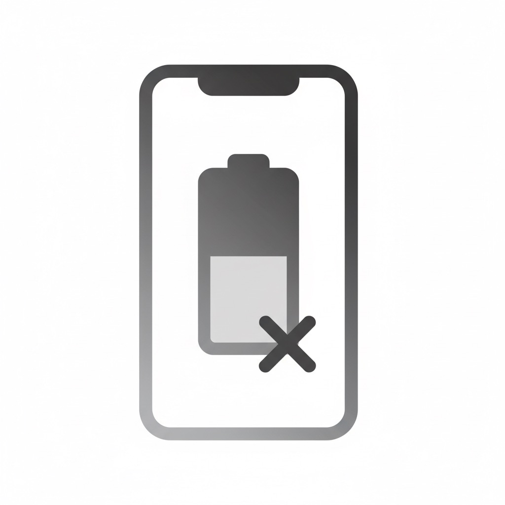 An icon illustrating a smartphone's built-in safety settings that limit its maximum charging speed.