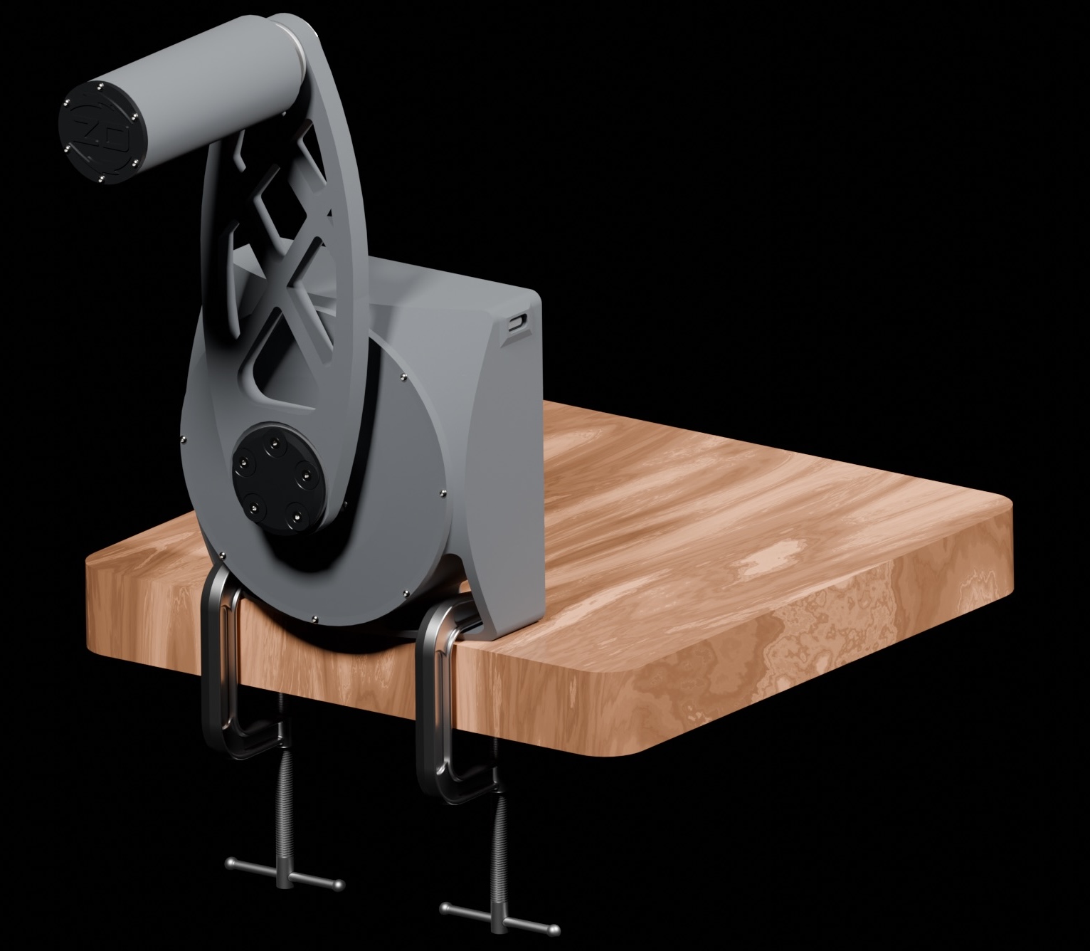 The all-new Powercell, an ultralight carbon fiber axial flux hand crank generator.